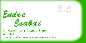 endre csabai business card